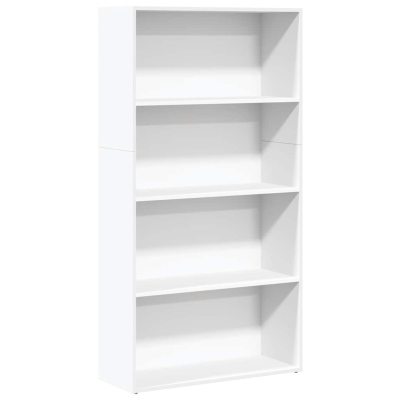 vidaXL Βιβλιοθήκη Λευκή 80x30x152 εκ. από Επεξεργασμένο Ξύλο