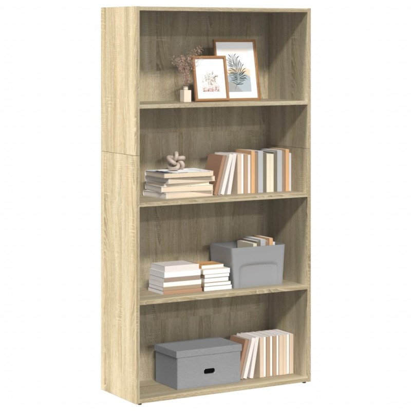 vidaXL Βιβλιοθήκη Sonoma Δρυς 80x30x152 εκ. από Επεξεργασμένο Ξύλο
