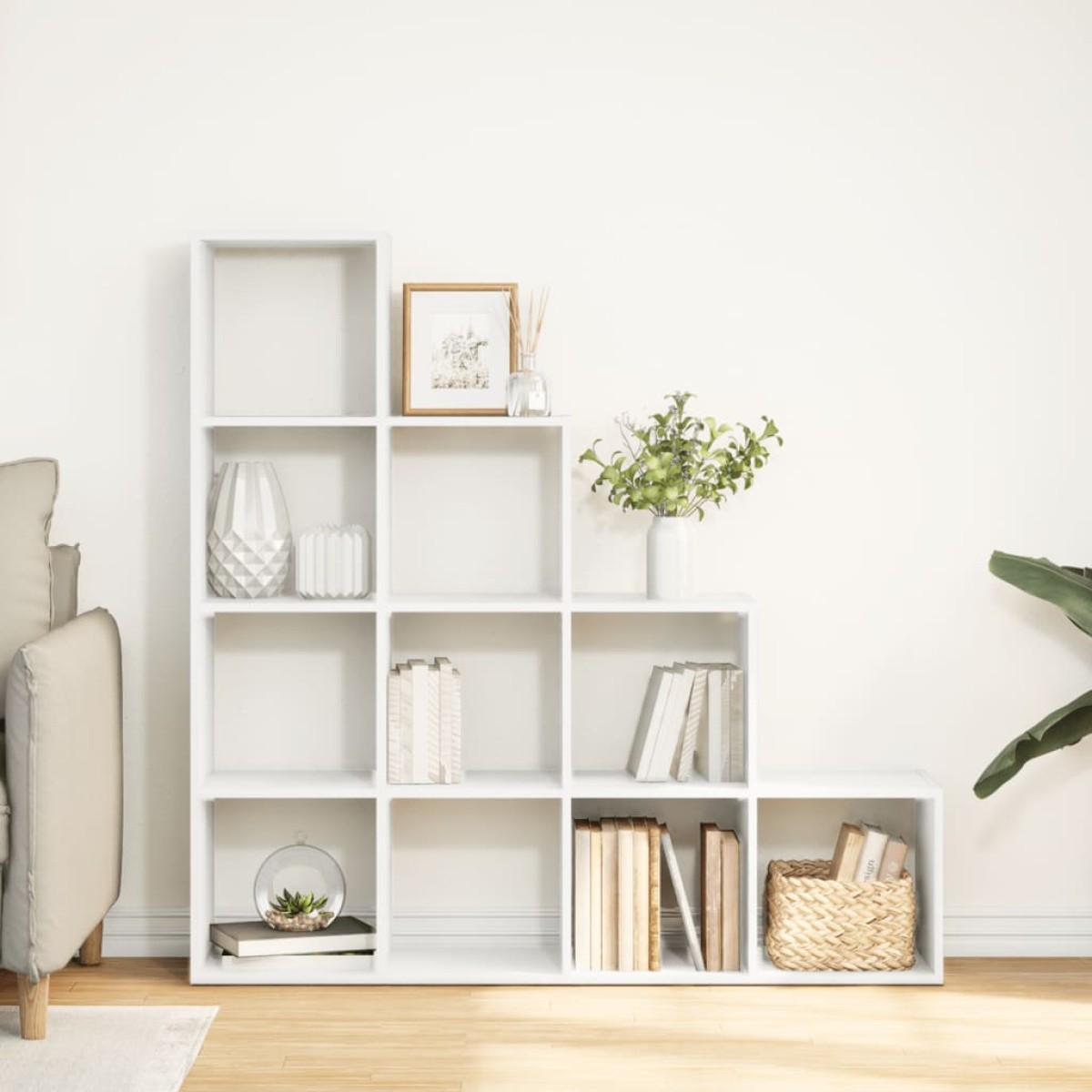 vidaXL Βιβλιοθήκη/Διαχωριστικό Χώρου 4 Επ. 131,5x29x131,5 εκ. Επ. Ξύλο