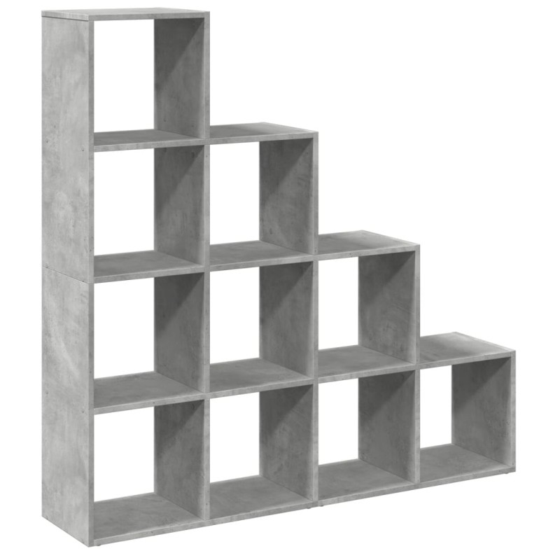 vidaXL Βιβλιοθήκη/Διαχωρ. Χώρου 4 Επ. Γκρι 131,5x29x131,5 εκ. Επ. Ξύλο