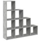 vidaXL Βιβλιοθήκη/Διαχωρ. Χώρου 4 Επ. Γκρι 131,5x29x131,5 εκ. Επ. Ξύλο
