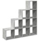 vidaXL Βιβλιοθήκη/Διαχωρ. Χώρου 4 Επ. Γκρι 131,5x29x131,5 εκ. Επ. Ξύλο