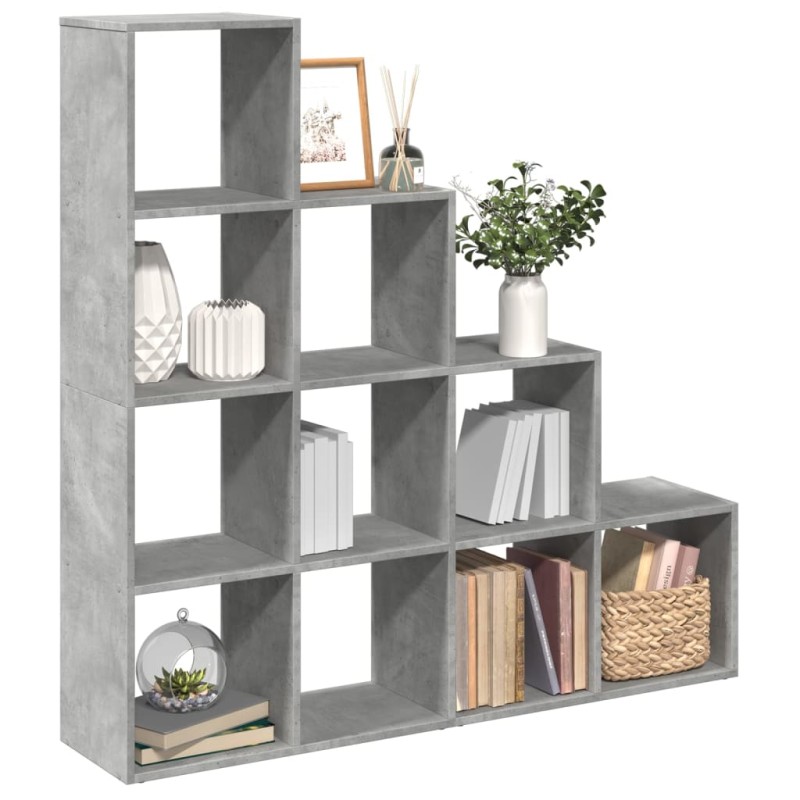 vidaXL Βιβλιοθήκη/Διαχωρ. Χώρου 4 Επ. Γκρι 131,5x29x131,5 εκ. Επ. Ξύλο