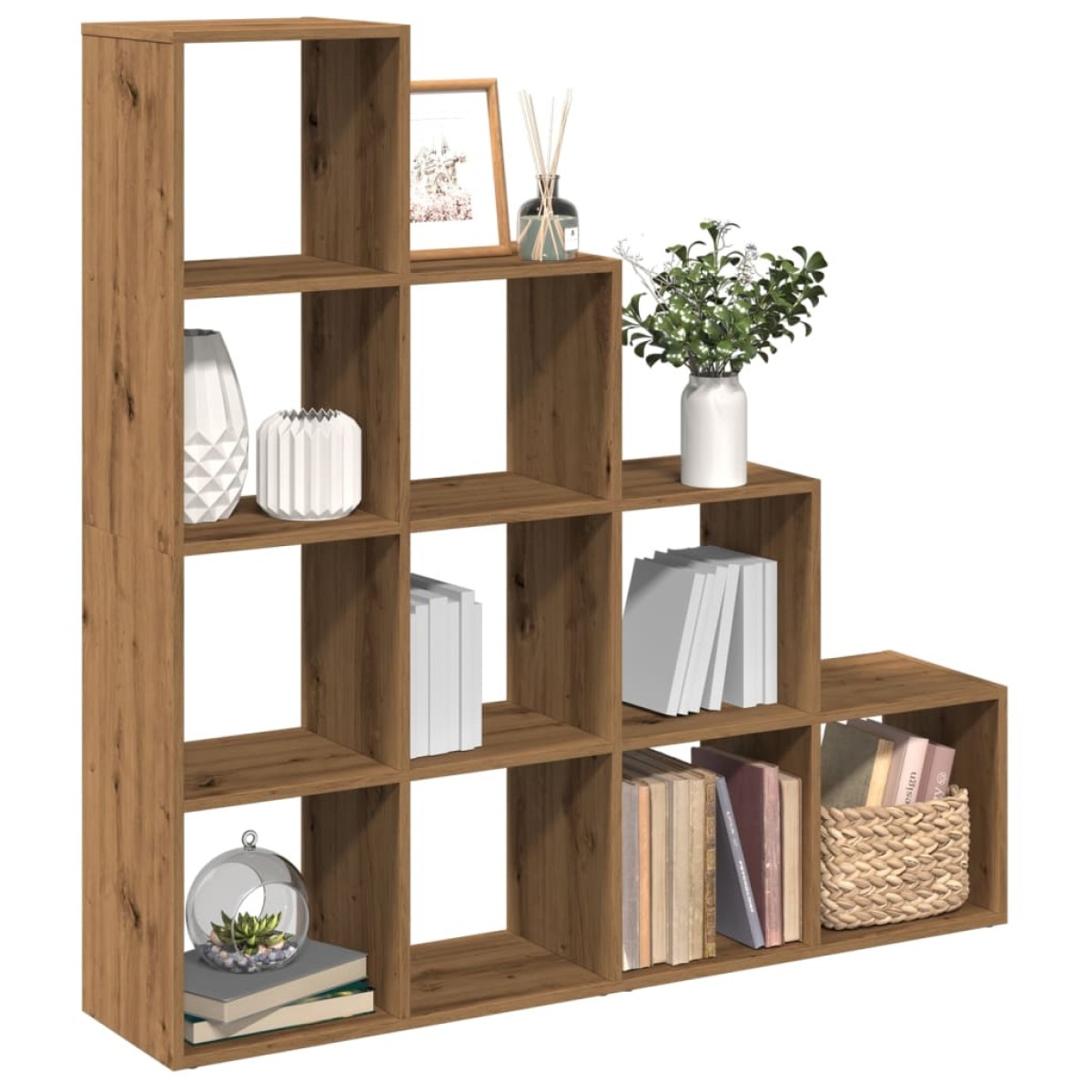 vidaXL Βιβλιοθήκη/Διαχωριστικό Χώρου 4 Επ. 131,5x29x131,5 εκ. Επ. Ξύλο