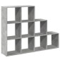 vidaXL Βιβλιοθήκη/Διαχωρ. Χώρου 3 Επ. Γκρι 137,5x29x103,5 εκ. Επ. Ξύλο