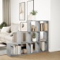 vidaXL Βιβλιοθήκη/Διαχωρ. Χώρου 3 Επ. Γκρι 137,5x29x103,5 εκ. Επ. Ξύλο