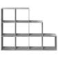vidaXL Βιβλιοθήκη/Διαχωρ. Χώρου 3 Επ. Γκρι 137,5x29x103,5 εκ. Επ. Ξύλο