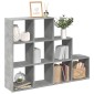 vidaXL Βιβλιοθήκη/Διαχωρ. Χώρου 3 Επ. Γκρι 137,5x29x103,5 εκ. Επ. Ξύλο