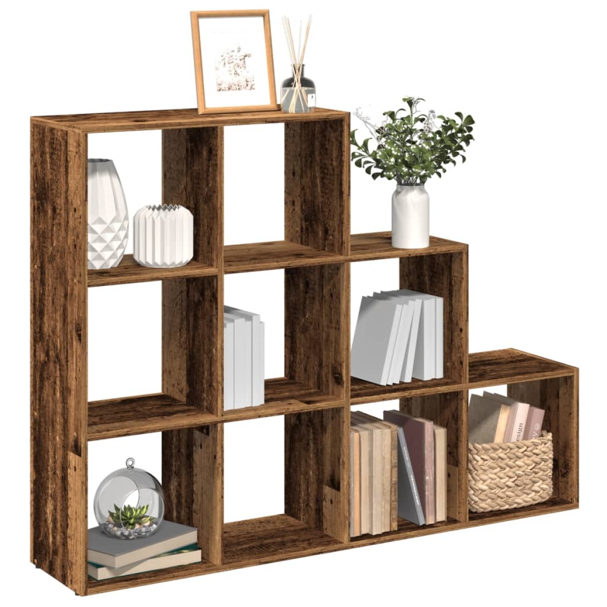 vidaXL Βιβλιοθήκη/Διαχωριστικό Χώρου 3 Επ. 137,5x29x103,5εκ. Επ. Ξύλο