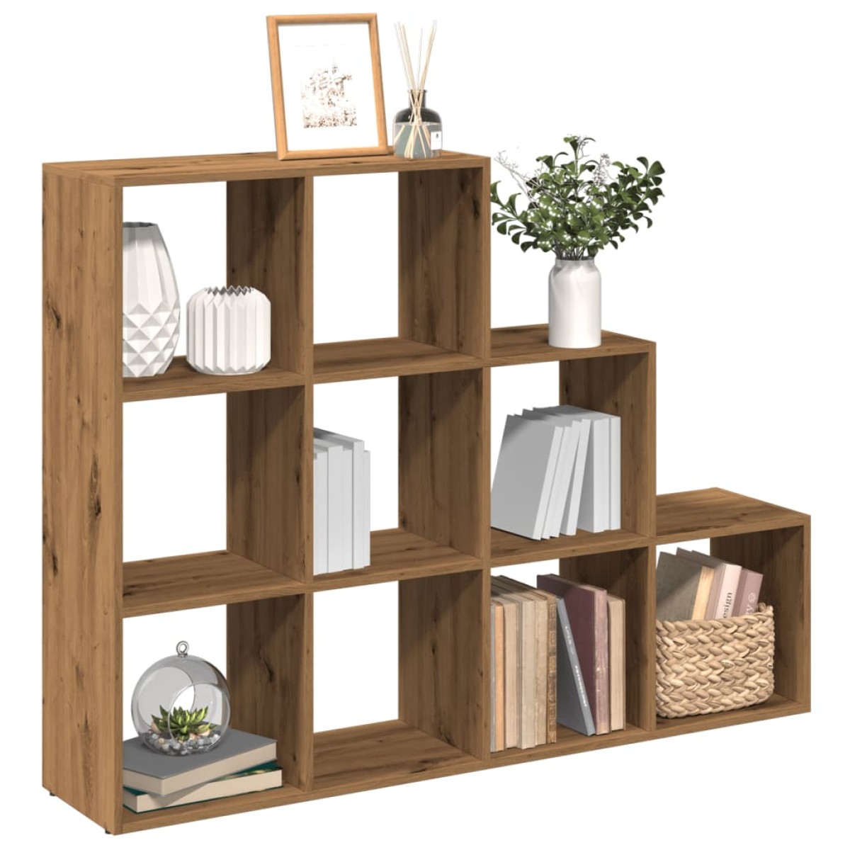 vidaXL Βιβλιοθήκη/Διαχωριστικό Χώρου 3 Επ. 137,5x29x103,5 εκ. Επ. Ξύλο
