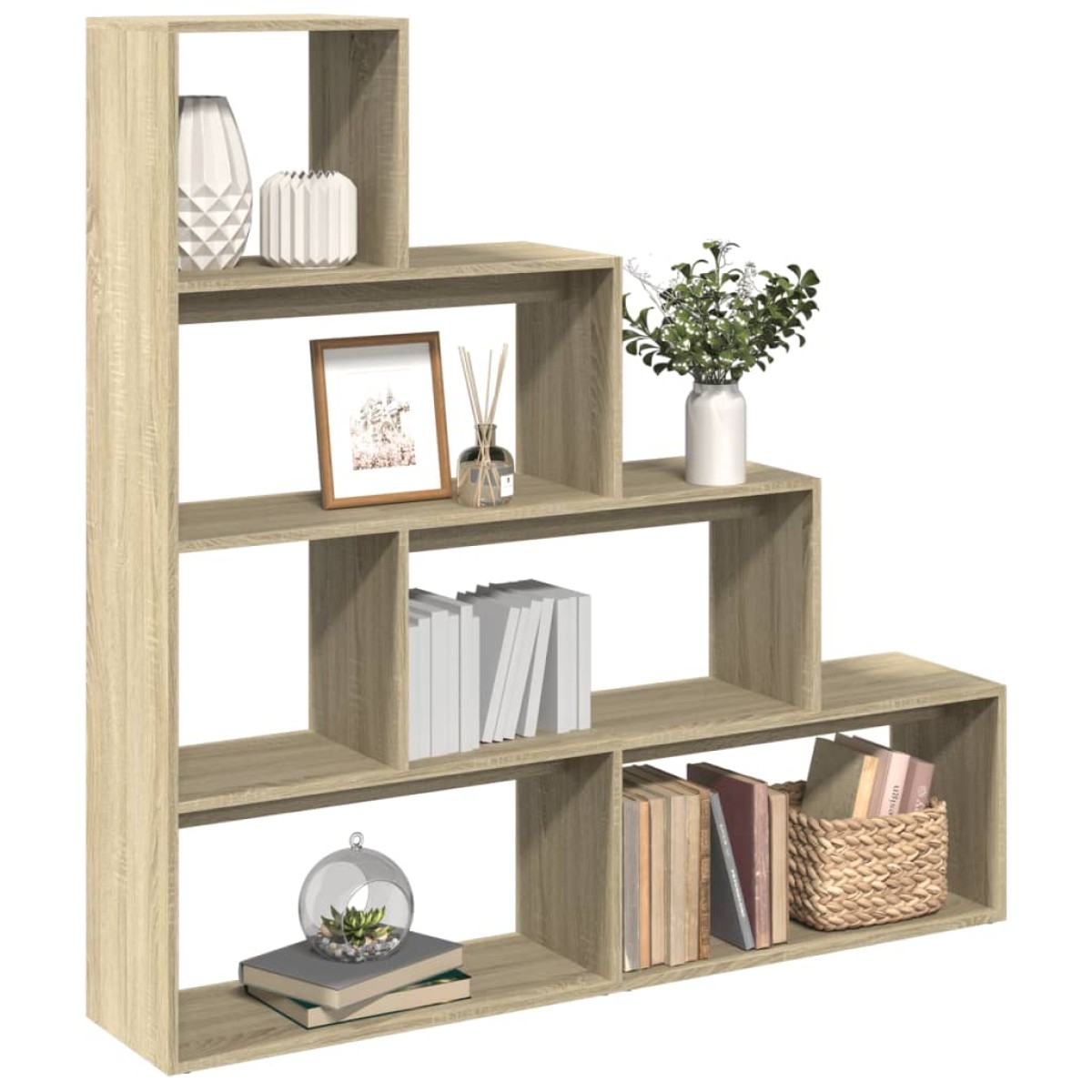 vidaXL Βιβλιοθήκη/Διαχωριστικό Χώρου 4 Επ. 143,5x29x143,5 εκ. Επ. Ξύλο