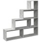 vidaXL Βιβλιοθήκη/Διαχωρ. Χώρου 4 Επ. Γκρι 143,5x29x143,5εκ. Επ. Ξύλο