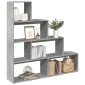 vidaXL Βιβλιοθήκη/Διαχωρ. Χώρου 4 Επ. Γκρι 143,5x29x143,5εκ. Επ. Ξύλο