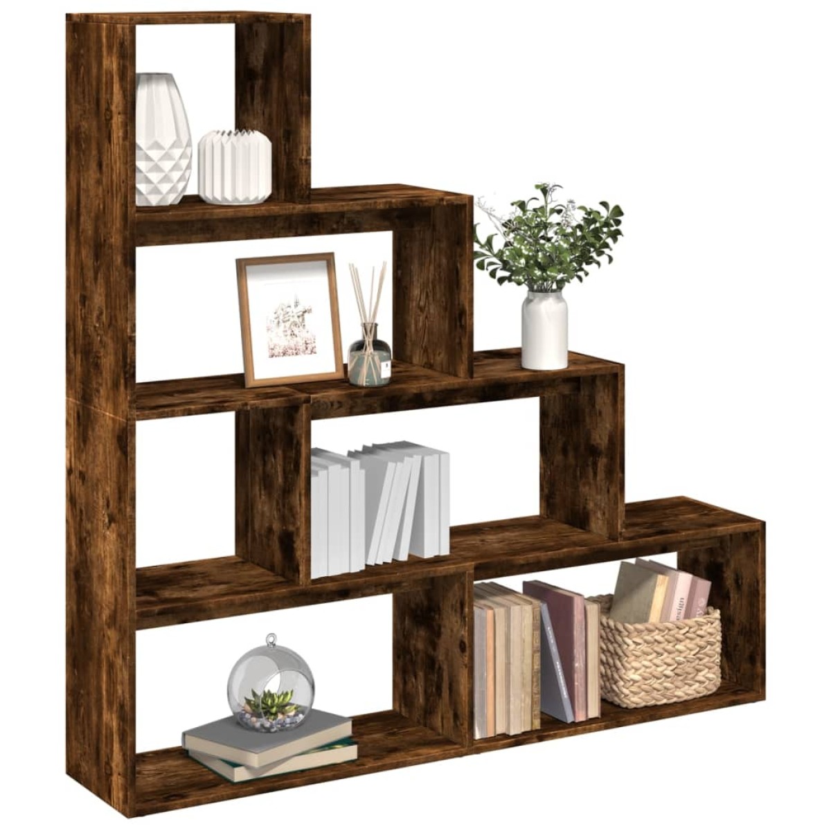 vidaXL Βιβλιοθήκη/Διαχωριστικό Χώρου 4 Επ. 143,5x29x143,5 εκ. Επ. Ξύλο