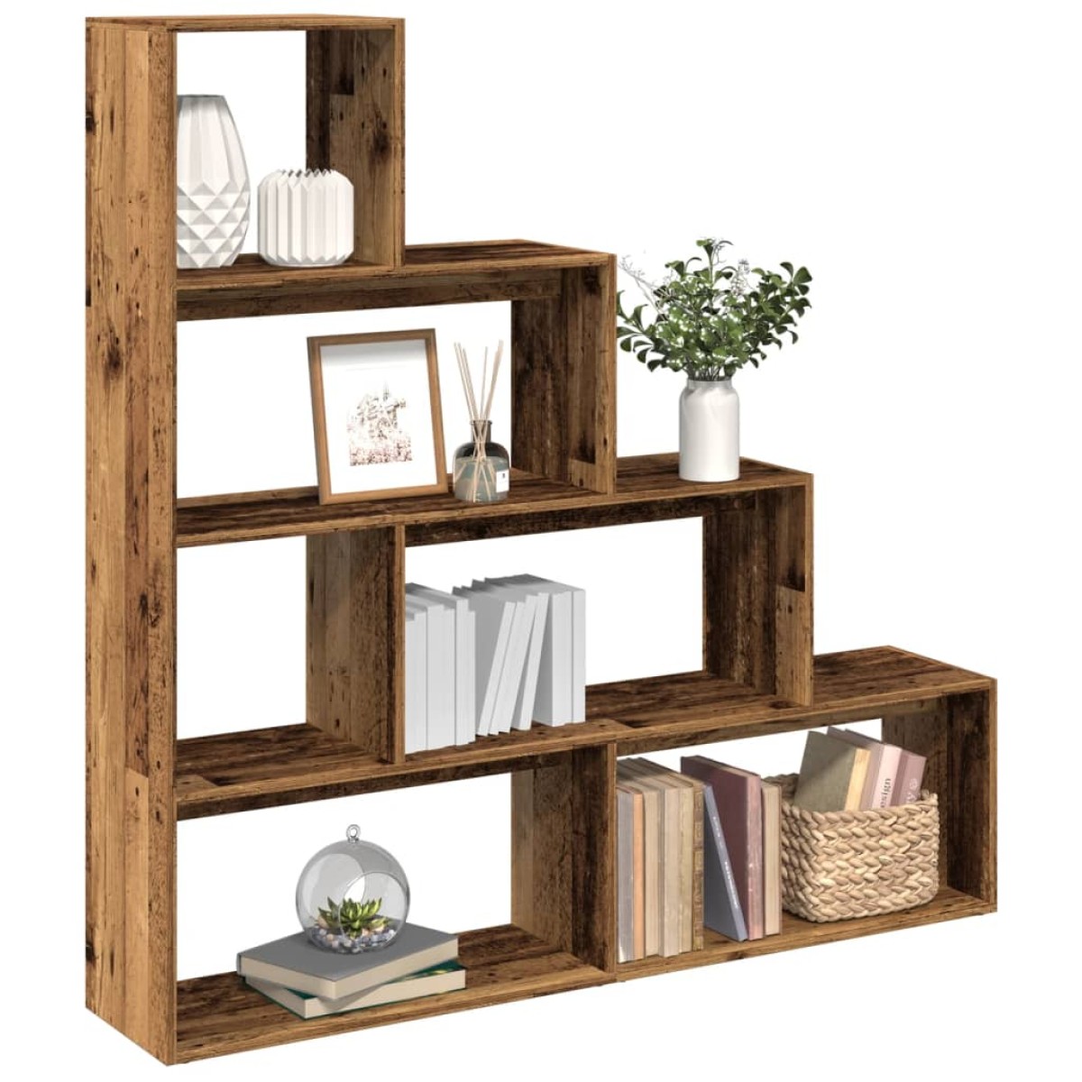 vidaXL Βιβλιοθήκη/Διαχωριστικό Χώρου 4 Επ. 143,5x29x143,5 εκ. Επ. Ξύλο