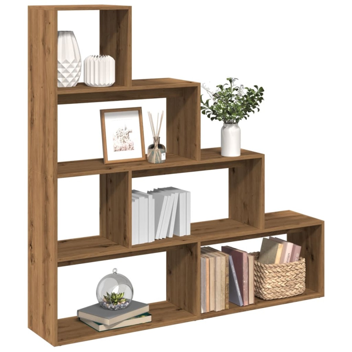 vidaXL Βιβλιοθήκη/Διαχωριστικό Χώρου 4 Επ. 143,5x29x143,5 εκ. Επ. Ξύλο
