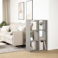 vidaXL Βιβλιοθήκη/Διαχωριστικό Χώρου Γκρι 69,5x29x103,5 εκ. Επεξ. Ξύλο