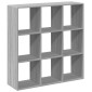 vidaXL Βιβλιοθήκη/Διαχωριστικό Χώρου Γκρι 102x29x103,5 εκ. Επεξ. Ξύλο