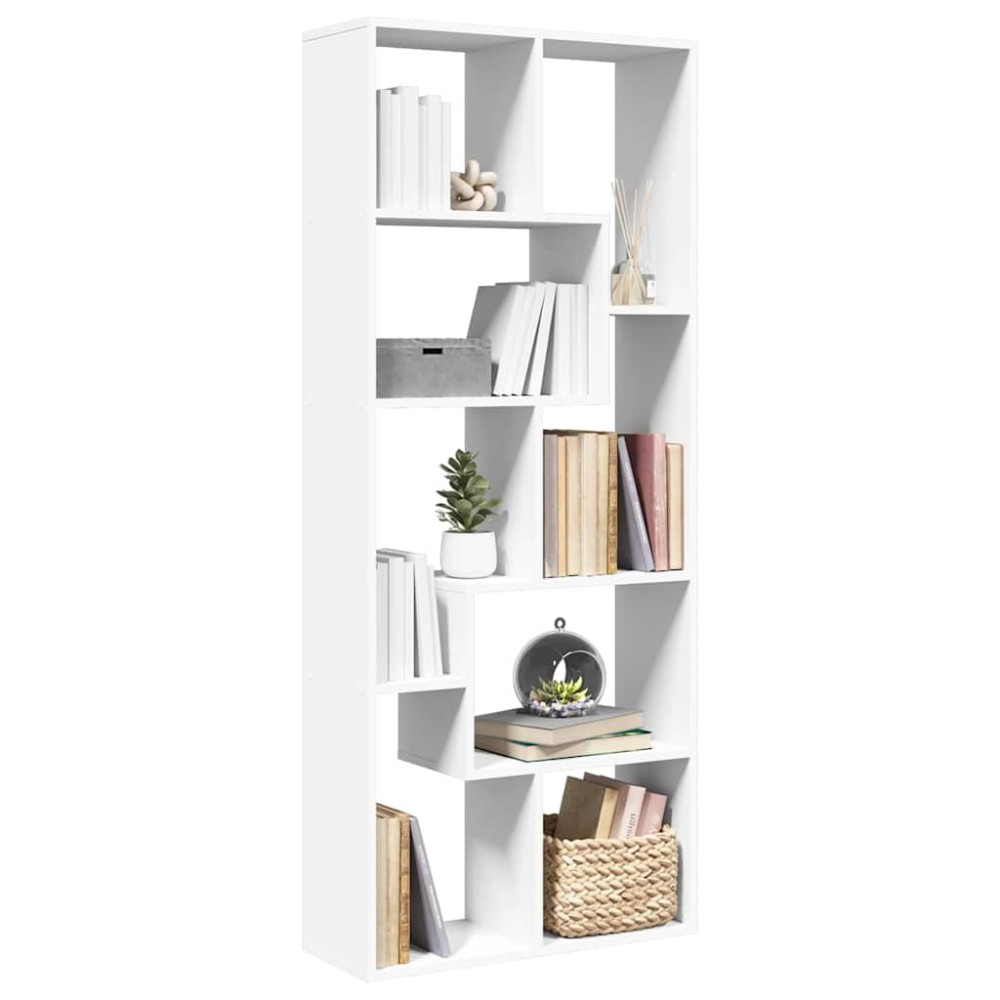 vidaXL Βιβλιοθήκη/Διαχωριστικό Χώρου Λευκό 67x25x161,5 εκ. Επεξ. Ξύλο