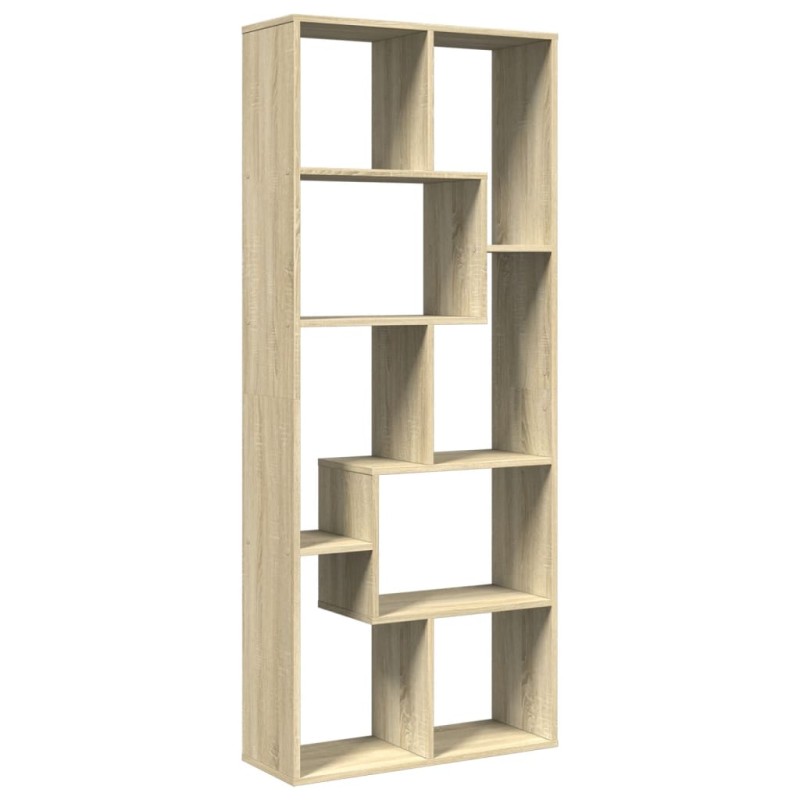 vidaXL Βιβλιοθήκη/Διαχωριστικό Χώρου Δρυς 67x25x161,5 εκ. Επεξ. Ξύλο