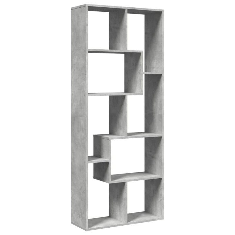 vidaXL Βιβλιοθήκη/Διαχωριστικό Χώρου Γκρι 67x25x161,5 εκ. Επεξ. Ξύλο