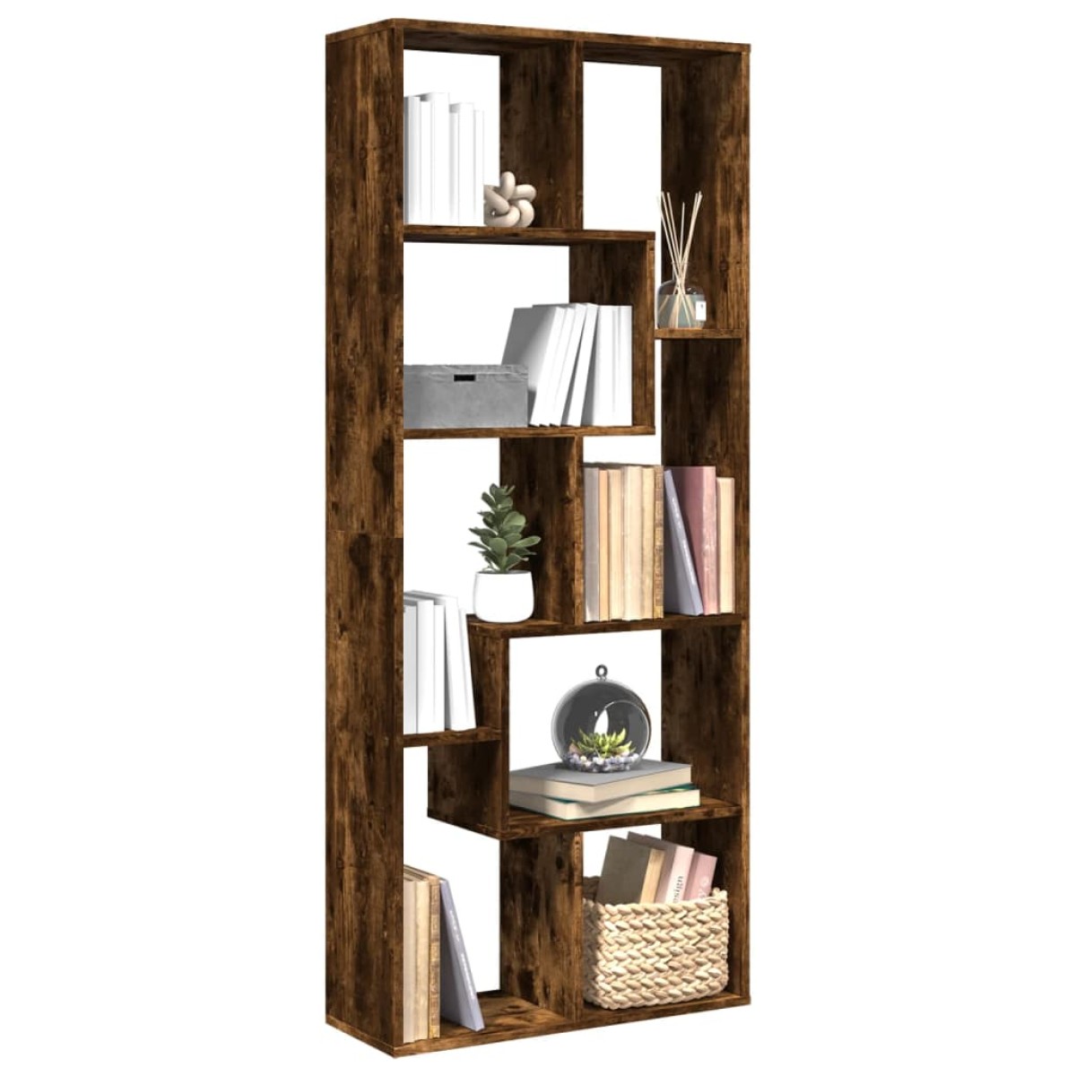 vidaXL Βιβλιοθήκη/Διαχωριστικό Χώρου Δρυς 67x25x161,5 εκ. Επεξ. Ξύλο