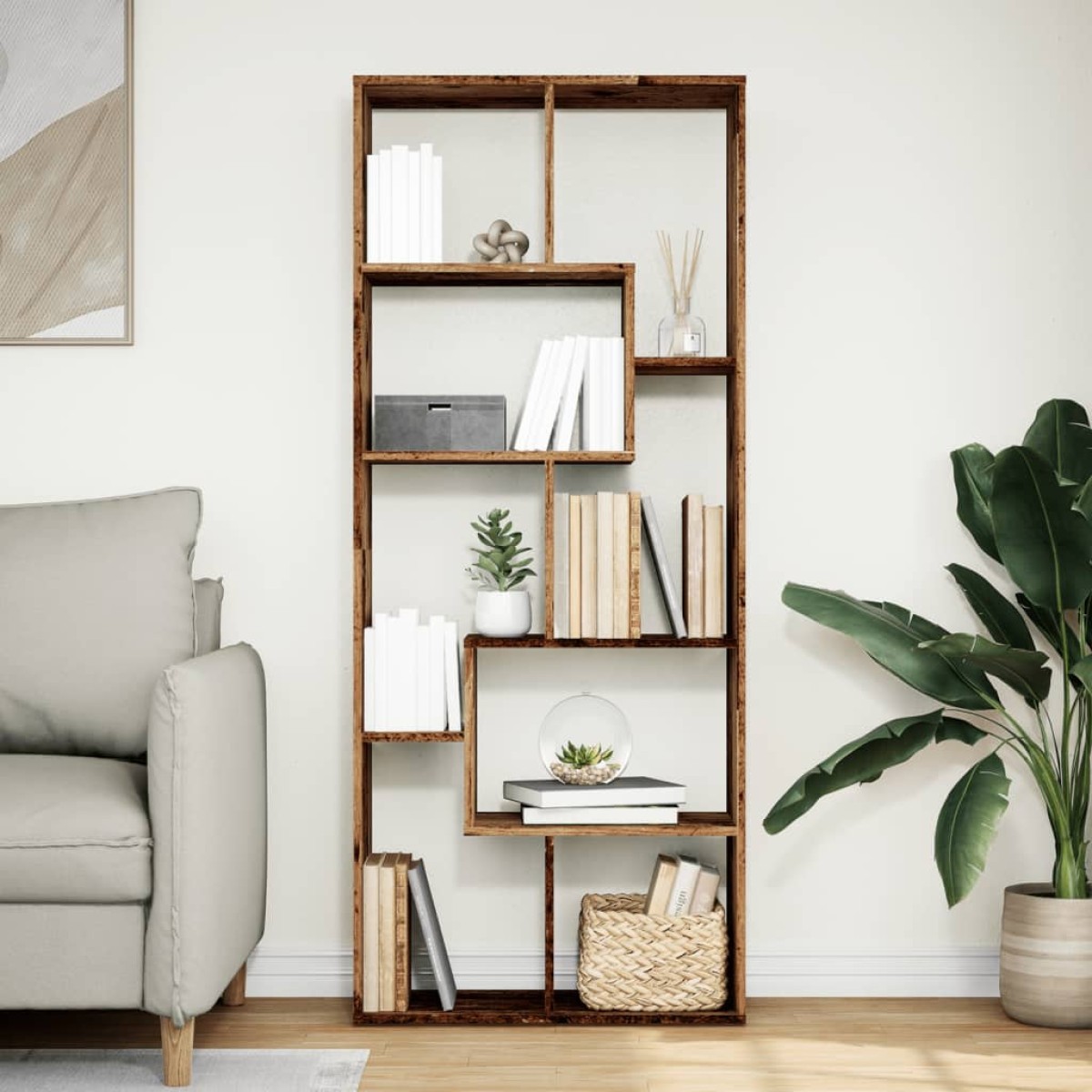 vidaXL Βιβλιοθήκη/Διαχωριστικό Χώρου 67x25x161,5 εκ. Επεξ. Ξύλο