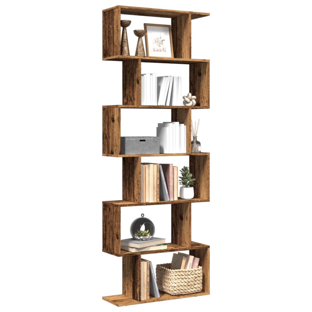 vidaXL Βιβλιοθήκη/Διαχωριστικό Χώρου 6 Επ. 70x24x193εκ. Επ. Ξύλο