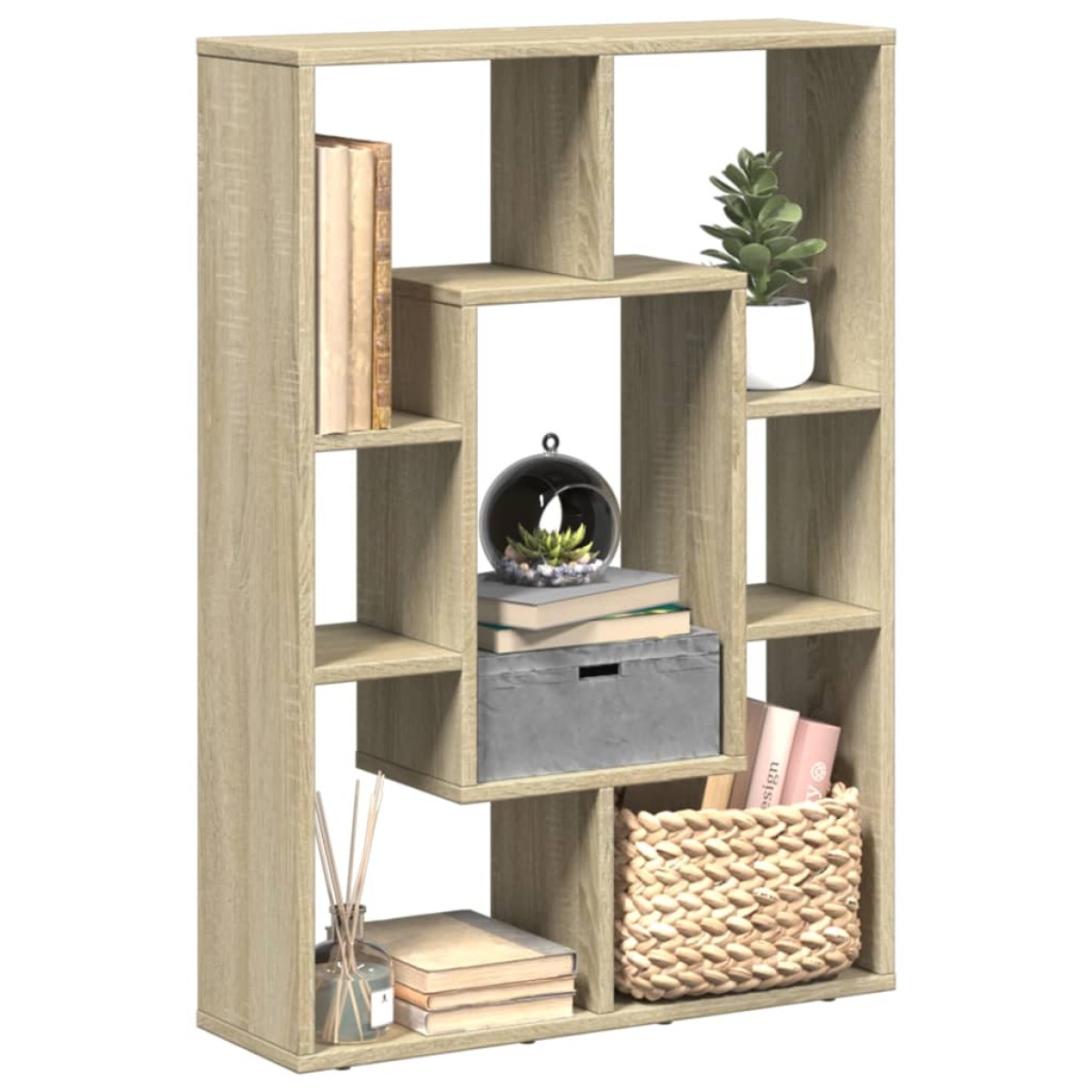 vidaXL Βιβλιοθήκη Sonoma Δρυς 63x20x90 εκ. από Επεξεργασμένο Ξύλο