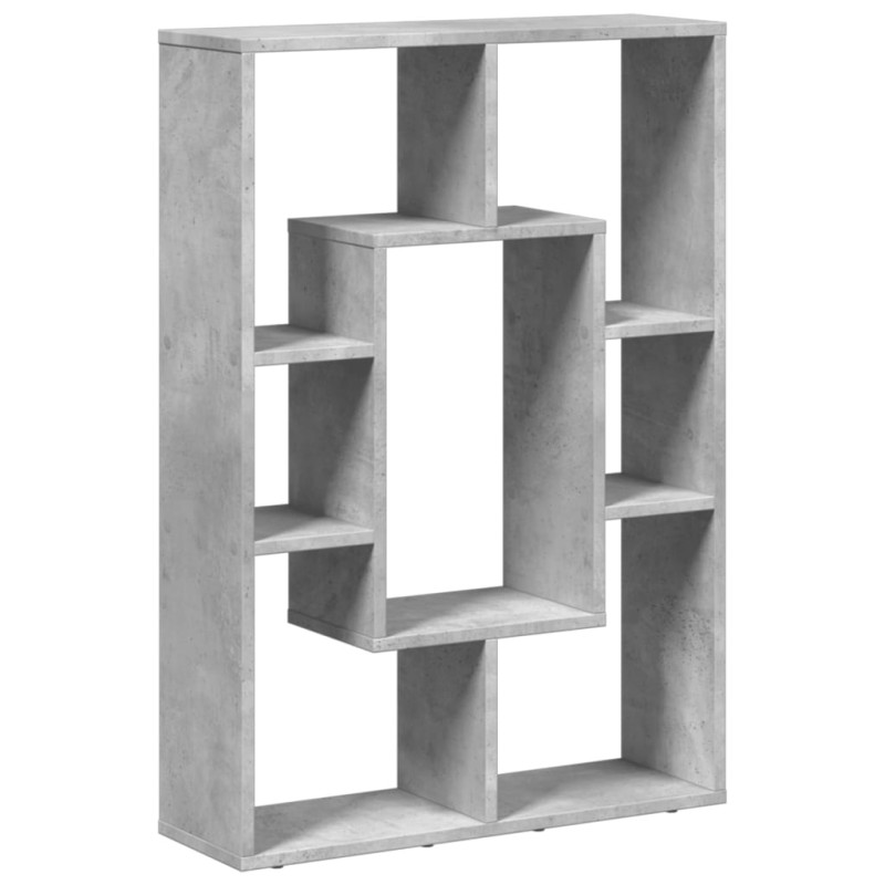 vidaXL Βιβλιοθήκη Γκρι Σκυροδέματος 63x20x90 εκ. Επεξεργ. Ξύλο