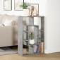 vidaXL Βιβλιοθήκη Γκρι Σκυροδέματος 63x20x90 εκ. Επεξεργ. Ξύλο