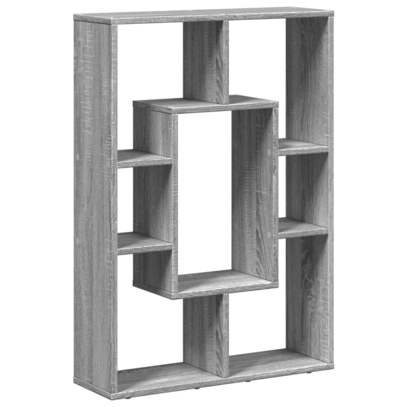 vidaXL Βιβλιοθήκη Γκρι Sonoma 63x20x90 εκ. από Επεξεργ. Ξύλο