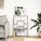 vidaXL Βιβλιοθήκη Γκρι Sonoma 63x20x90 εκ. από Επεξεργ. Ξύλο