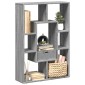 vidaXL Βιβλιοθήκη Γκρι Sonoma 63x20x90 εκ. από Επεξεργ. Ξύλο