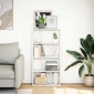 vidaXL Βιβλιοθήκη Λευκή 60x20x120,5 εκ. από Τεχνητό Ξύλο
