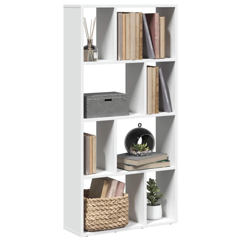 vidaXL Βιβλιοθήκη Λευκή 60x20x120,5 εκ. από Τεχνητό Ξύλο