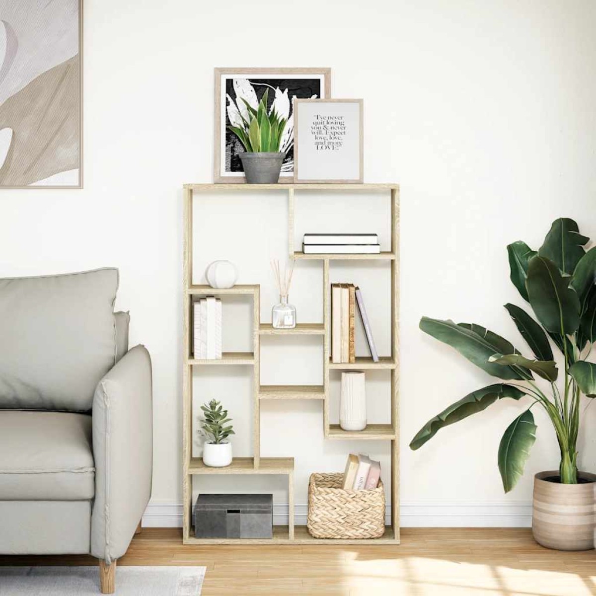 vidaXL Βιβλιοθήκη Sonoma Δρυς 72x20x120,5 εκ. από Επεξεργασμένο Ξύλο