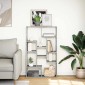 vidaXL Βιβλιοθήκη Γκρι Σκυροδέματος 72x20x120,5 εκ. Επεξεργ. Ξύλο
