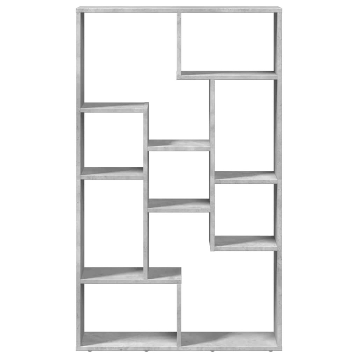 vidaXL Βιβλιοθήκη Γκρι Σκυροδέματος 72x20x120,5 εκ. Επεξεργ. Ξύλο