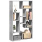 vidaXL Βιβλιοθήκη Γκρι Σκυροδέματος 72x20x120,5 εκ. Επεξεργ. Ξύλο