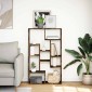 vidaXL Βιβλιοθήκη Καπνιστή Δρυς 72x20x120,5 εκ. από Επεξεργασμένο Ξύλο