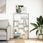 vidaXL Βιβλιοθήκη Γκρι Sonoma 72x20x120,5 εκ. από Επεξεργασμένο Ξύλο