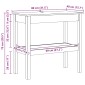 vidaXL Τραπέζι κονσόλας Κερωμένο Καφέ 80 x 40 x 75 εκ. Στερεό πεύκο