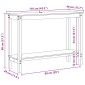 vidaXL Τραπέζι κονσόλας Κερωμένο Καφέ 110 x 40 x 80 εκ Στερεό πεύκο