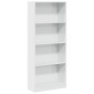 vidaXL Βιβλιοθήκη Γυαλιστερό Λευκό 60x24x143 εκ. Επεξεργασμένο Ξύλο