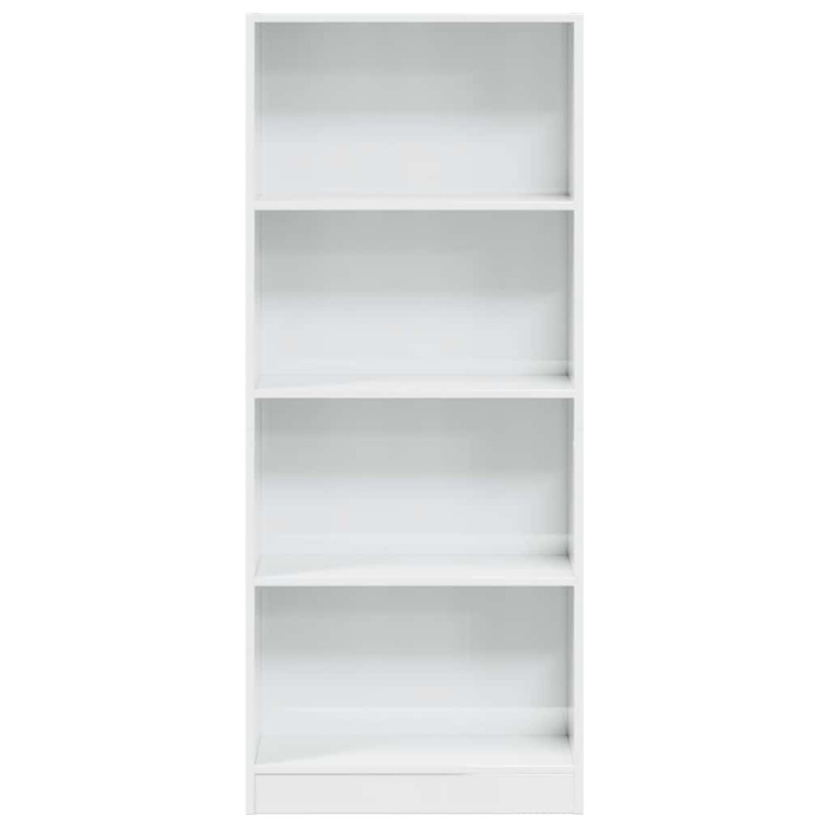 vidaXL Βιβλιοθήκη Γυαλιστερό Λευκό 60x24x143 εκ. Επεξεργασμένο Ξύλο