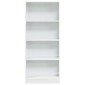 vidaXL Βιβλιοθήκη Γυαλιστερό Λευκό 60x24x143 εκ. Επεξεργασμένο Ξύλο