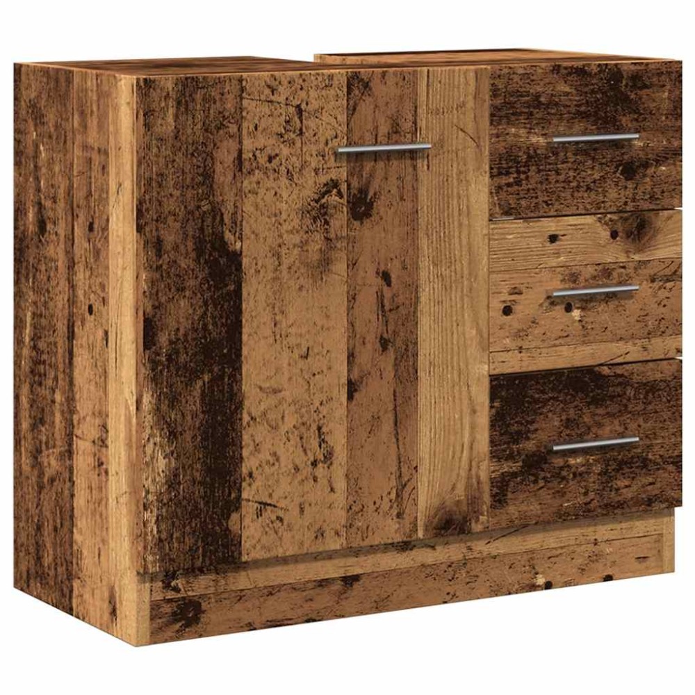 vidaXL Ντουλάπι Νιπτήρα Όψη Παλαιού Ξύλου 63x30x54 εκ. Επεξ. Ξύλο