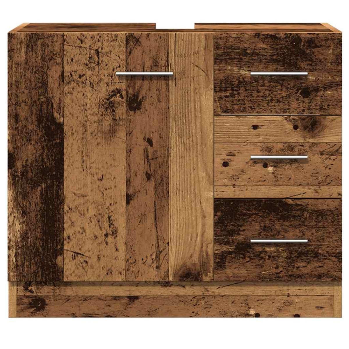 vidaXL Ντουλάπι Νιπτήρα Όψη Παλαιού Ξύλου 63x30x54 εκ. Επεξ. Ξύλο