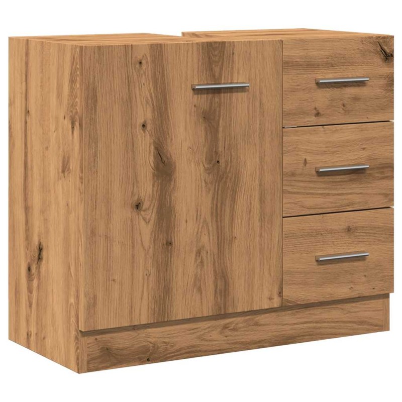 vidaXL Ντουλάπι Νιπτήρα Αρτισιανή Δρυς 63x30x54 εκ Επεξεργασμένο Ξύλο